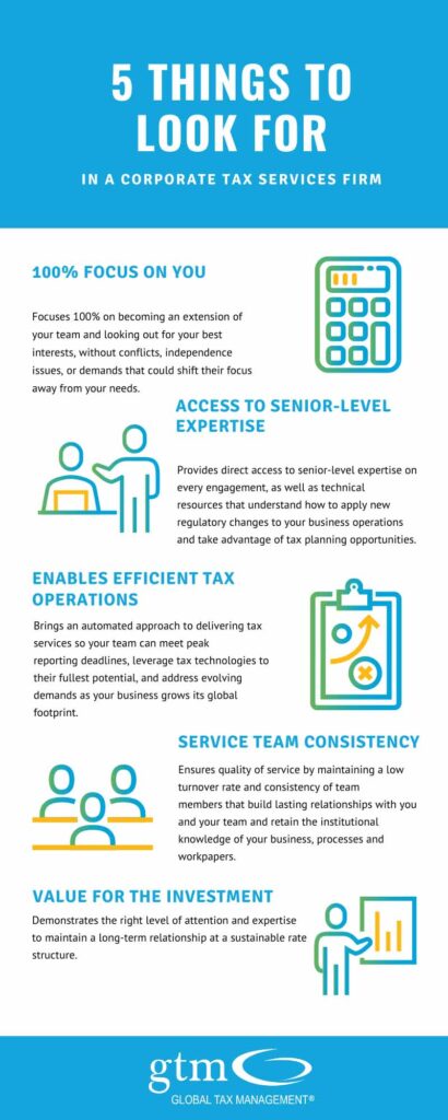 Photo for Infographic: 5 Things to Look for in a Corporate Tax Services Firm