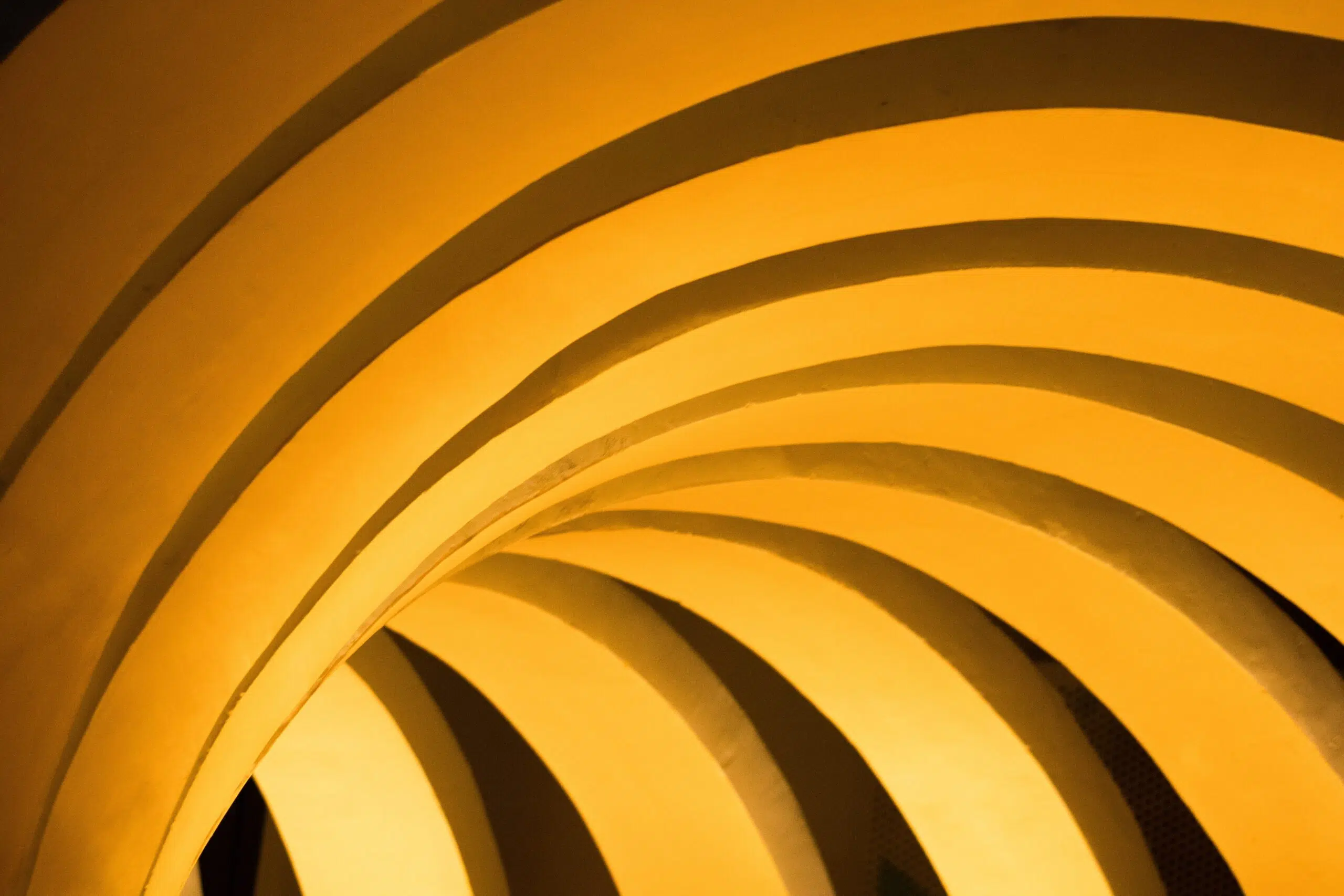 Modern,Yellow,Architecture,Background,Circle,Tunnel